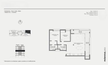 Milennia Rio | venta departamento 3 ambientes y balcón - Nordelta