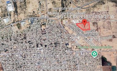 TERRENO EN VENTA EN SANTA CECILIA, MATAMOROS COAHUILA