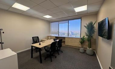 Oficina única totalmete equipada y amoblada con vista panorámica al río.