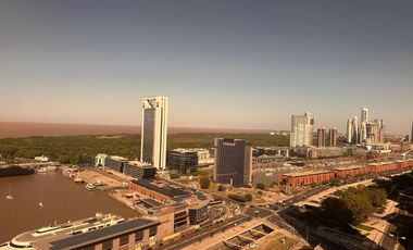 Oficina única totalmete equipada y amoblada con vista panorámica al río.