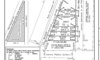 Venta terreno Cayasta - Campo del Medio