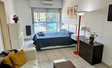 Departamento monoambiente amoblado y equipado super luminoso