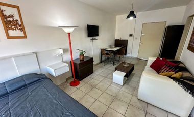 Departamento monoambiente amoblado y equipado super luminoso