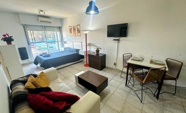 Departamento monoambiente amoblado y equipado super luminoso