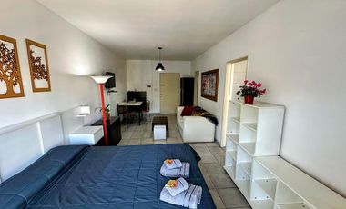 Departamento monoambiente amoblado y equipado super luminoso