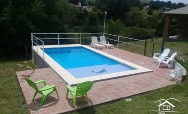 CABAÑAS EN POTRERO DE GARAY. CON PILETA,  BAJADA AL RIO