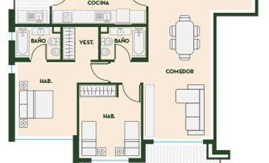Departamento 3 ambientes con cochera en  Canning Park, Canning
