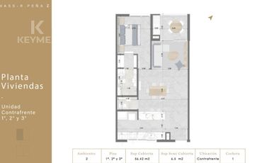 Departamento- Venta- 2 ambientes- Martinez