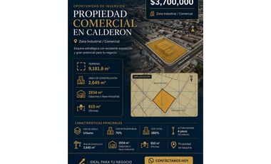 CALDERON PROPIEDAD INDUSTRIAL (IMI) COMERCIAL CERCA PANAMERICANA