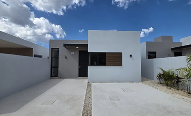 Casa nueva de una planta en Privada Tagora, Conkal