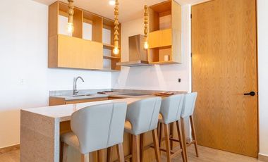 Departamento frente al mar, en Telchac, playa platino.