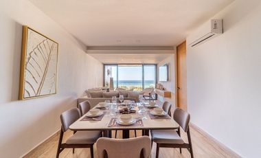 Departamento frente al mar, en Telchac, playa platino.