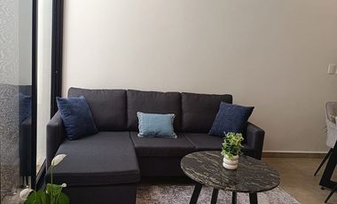 Departamento en renta amueblado en planta baja de una recámara Temozón Norte