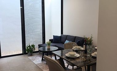 Departamento en renta amueblado en planta baja de una recámara Temozón Norte