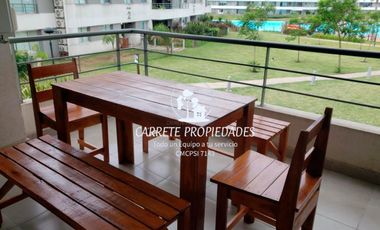 OPORTUNIDAD. Departamento en venta 2 amb. AMOBLADO c/ cochera. Lagoon Pilar.