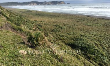 Terreno con orilla de mar en «Playa Rahue», vistas espectaculares y alto potencial inmobiliario