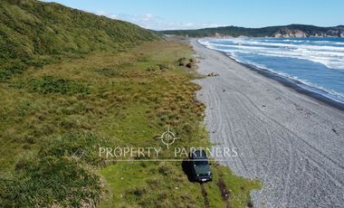 Terreno con orilla de mar en «Playa Rahue», vistas espectaculares y alto potencial inmobiliario