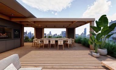 Departamento de 4 ambientes con dependencia y balcón terraza en Bajo Belgrano full amenities