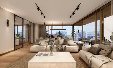 Piso de 4 ambientes con dependencia, terraza y piscina privada en Bajo Belgrano full amenities