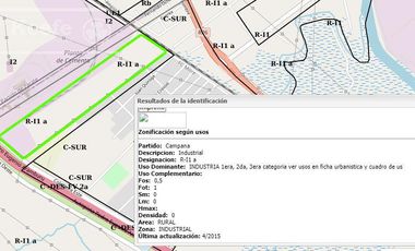 23 HA. INDUSTRIALES EN VENTA ZONA NORTE CAMPANA - IDEAL DESARROLLO