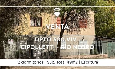 VENTA 2 DPTOS 2 DORMITORIOS C/U CIPOLLETTI