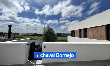 VENTA y ALQUILER casa al lago en barrio Vistas, Puertos (3 dormitorios, dependencia, pileta)