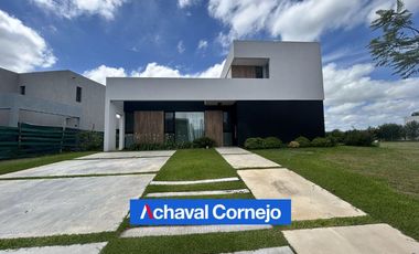 VENTA y ALQUILER casa al lago en barrio Vistas, Puertos (3 dormitorios, dependencia, pileta)