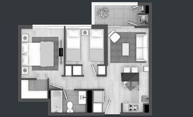 Depto 2D1B+ Estac, terraza y loggia. Impecable