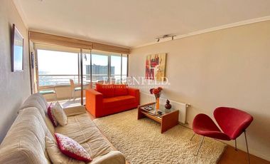 Concón, Costa de Montemar. Departamento de 84 m2, vista al mar.
