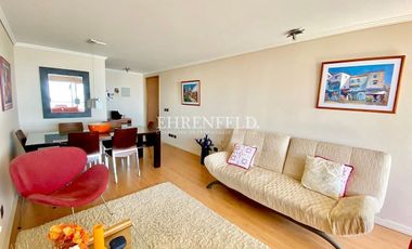 Concón, Costa de Montemar. Departamento de 84 m2, vista al mar.