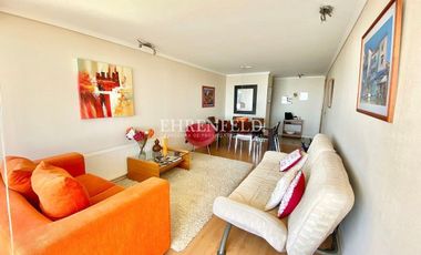Concón, Costa de Montemar. Departamento de 84 m2, vista al mar.