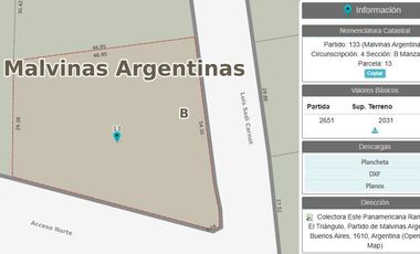 Alquiler de Terreno industrial sobre Colectora ramal Pilar km.33