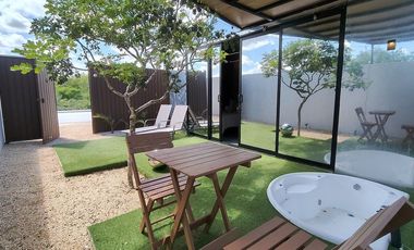 Casa en venta tipo Tiny House contenedor en Aldea Balha Telchac Puerto, Yucatán.