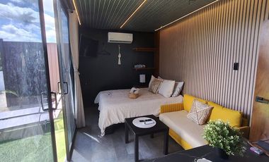 Casa en venta tipo Tiny House contenedor en Aldea Balha Telchac Puerto, Yucatán.