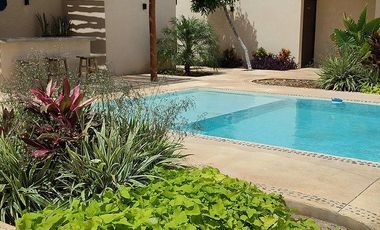 Casa en venta tipo Tiny House contenedor en Aldea Balha Telchac Puerto, Yucatán.