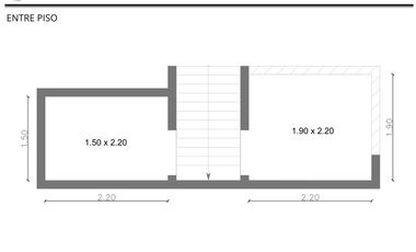 Departamento Venta 2amb luminosos balcón al frente, escritorio baulera, segundo piso x escalera