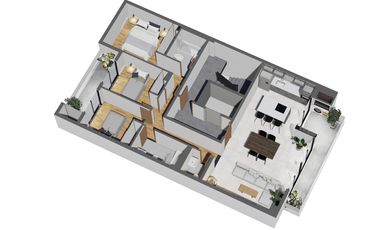 Departamento 4 amb a estrenar, entrega mediados 2024