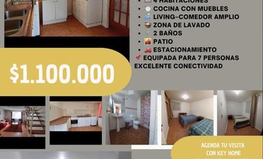 SE ARRIENDA CASA FULL EQUIPADA