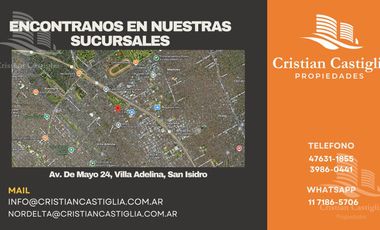 Casa de 3 ambientes con Jardin, Patio, Terraza y Garage en Villa Adelina en Venta