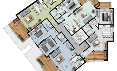 Venta en obra, Tigre, Excelente departamento 3 dormitorios y 2 baños, balcón aterrazado