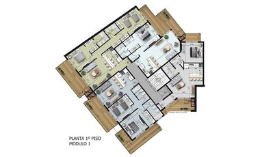 Venta en obra, Tigre, Excelente departamento 3 dormitorios y 2 baños, balcón aterrazado