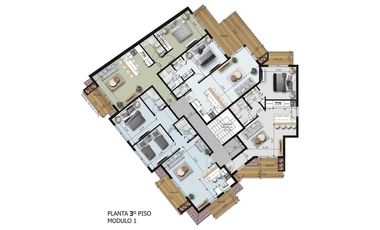 Venta en obra, Tigre, Excelente departamento 3 dormitorios y 2 baños, balcón aterrazado