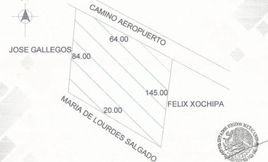 Renta de terreno de gran tamaño frente al Aeropuerto de Puebla