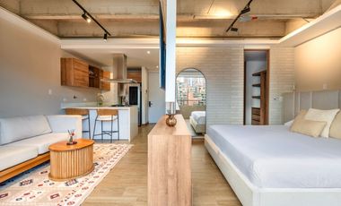 Apartaestudio para la renta amoblada en ciudad del río, piso 11