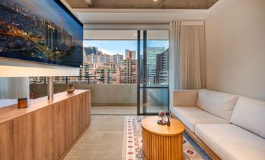 Apartaestudio para la renta amoblada en ciudad del río, piso 11