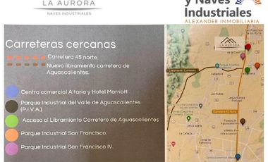 Bodega nueva en renta La Aurora en Aguascalientes