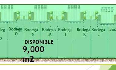 Bodega de 9,000 m2 (divisibles) en Puerto Interior