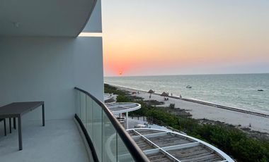 Departamento de Lujo Frente al Mar en Siela Telchac, Amueblado y Equipado