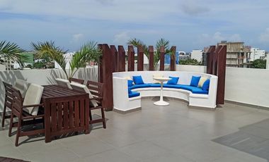 DEPARTAMENTO EN RENTA A 2 CUADRAS DE LA 5TA EN COSMOS 42 EN PLAYA DEL CAREMEN