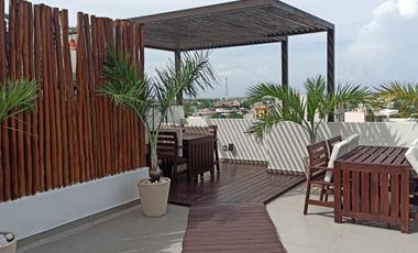 DEPARTAMENTO EN RENTA A 2 CUADRAS DE LA 5TA EN COSMOS 42 EN PLAYA DEL CAREMEN